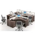 Mobilier de bureau moderne Bureau de centre d&#39;appel pour 4 personnes